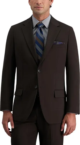Vista 12 de Haggar Pantalones y Chaquetas de Traje por Separado Jmh Premium Stretch de Corte Entallado para Hombres Negro Sólido
