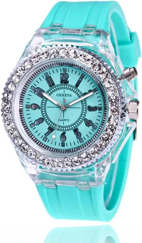 Vista 11 de Reloj de silicona Bling LED Luminoso Luces Coloridas Relojes Deportivos Reloj de Pulsera para Niñas Niños Negro