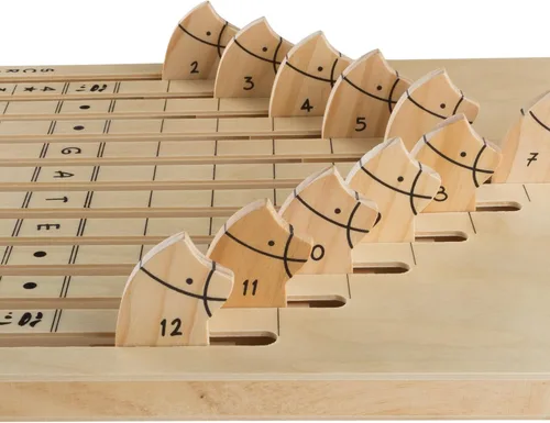 Vista 6 de Hey Play - Juego de carreras de caballos de madera, incluye dados, tarjetas y fichas, juegos de mesa para interiores y exteriores para adultos