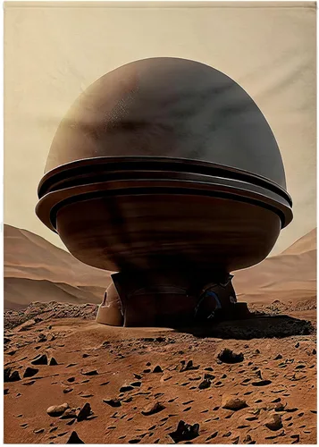 Vista 6 de 3dRose Automatic Weather Station in the Middle of Mars Desert Digital Art 11x12 Wash Cloth for Face and Body