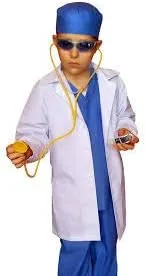 Vista 3 de Chefskin niños reales Doctor dentista MD cirujano 7artículo chamarra Camisa Pantalones Sombrero estetoscopio Scrubs Gran regalo todos los tamaños