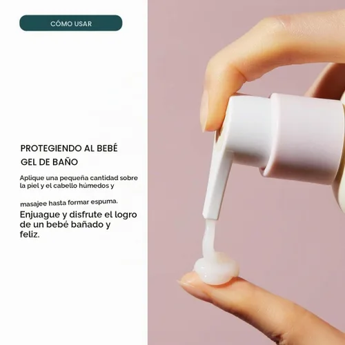 Vista 4 de Evereden - Gel de baño y champú sin perfume para bebé, 2 en 1, probado por dermatólogos