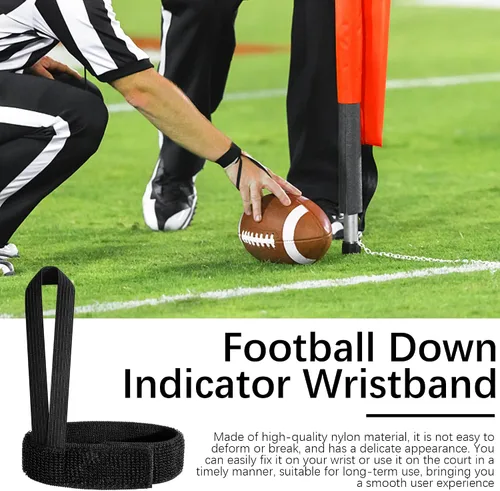 Vista 4 de RunNico Indicadores de fútbol abajo - Árbitros de pulsera de fútbol -Muñequera de indicador de fútbol abajo para deportes de partido