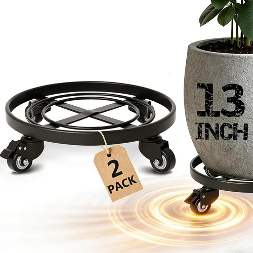 Vista 6 de Carrito para plantas de metal de 14”.