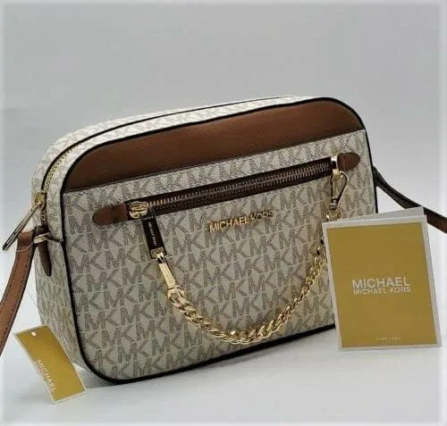 Vista 2 de Michael Kors Jet Set Saffiano - Bolso cruzado de cuero