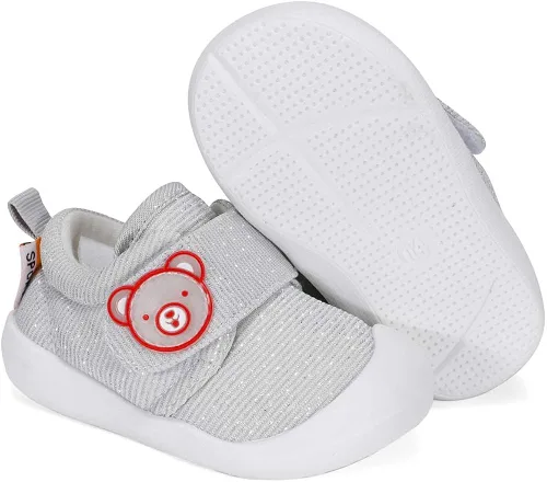 Vista 3 de Zapatos de bebé para niños y niñas, primeros caminantes, animales lindos, tenis para niños pequeños, suela de goma