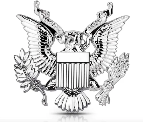 Vista 5 de Emblema de coche de metal del ejército de los Estados Unidos US Army pegatina adhesiva (bronce)