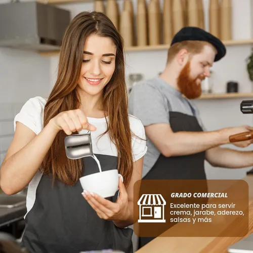 Vista 4 de Bokon 36 piezas de cremas de campana de acero inoxidable de 3 onzas para servir leche, café, crema, jarabe, azúcar en forma de campana, recipiente
