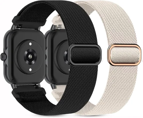Vista 14 de Paquete de 2 correas elásticas de nailon compatibles con Amazfit Active 2/Active 3 Premium/Active, correas deportivas de repuesto suaves de 0.787