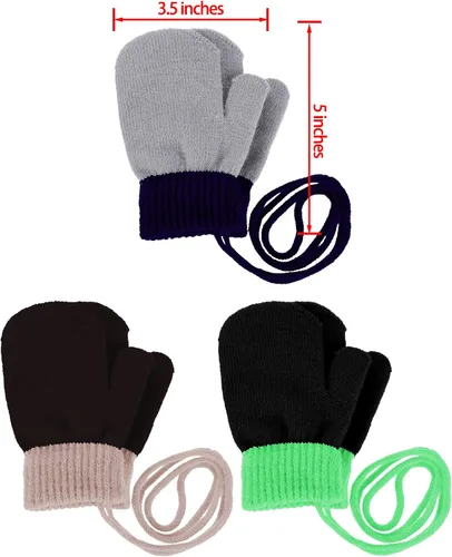 Vista 3 de 3 pares de guantes elásticos para niños
