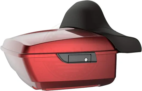 Vista 55 de Moto Onfire King Tour - Maletero con almohadilla de respaldo para Harley Touring 1997+ (Barracuda Silver)