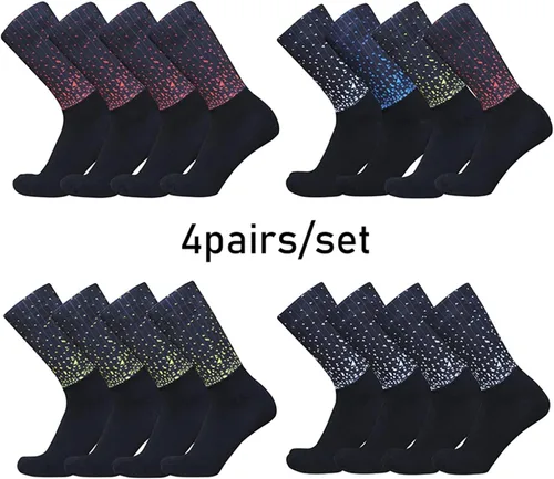 Vista 3 de 4pairsset New Little Cycling Socks Men Women Pro Racing Bike Socks Non-slip Silicone Summer Breathable Calcetines Ciclismo riding socks