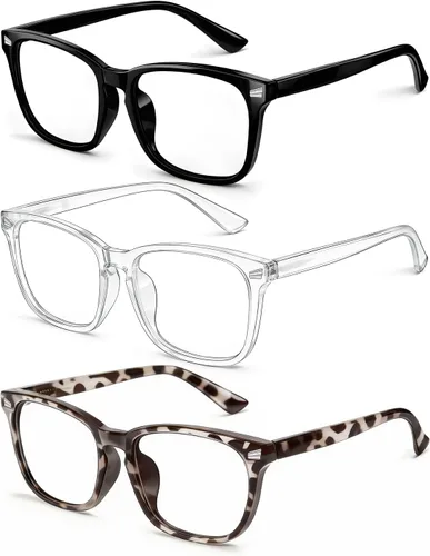 Vista 13 de Gafas de luz azul para niños y niñas, paquete de 2 lentes de luz azul para adolescentes y niños, anteojos falsos, anteojos para niños pequeños, de 6