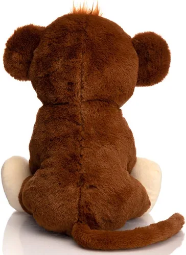 Vista 4 de HollyHOME Monkey Stuffed Animal, Cute Cuddly Stuffed Monkey Plush,12” Brown Marrón