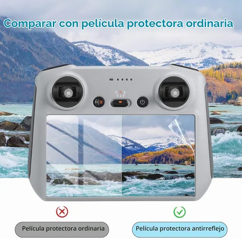Vista 2 de Skyreat Protector de pantalla mate antirreflejos para DJI Mini 5 Pro/Mini 4 Pro/Mini 3 / Air 3s Drone Accesorios con mando a distancia DJI RC/RC 2