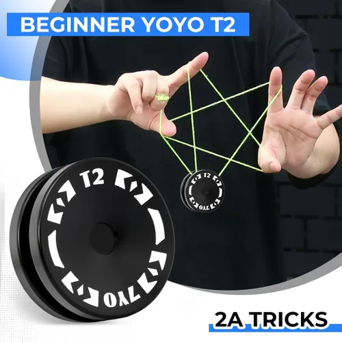 Vista 8 de T2 Looping Yoyo para niños, sensible principiante Yoyo profesional 2A Loop Yo yo para nivel de entrada + 5 cuerdas adicionales (negro)