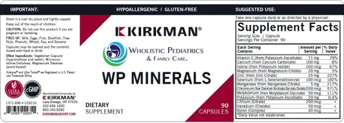 Vista 3 de Kirkman WP Integral Minerales, 90 Cápsulas Vegetales