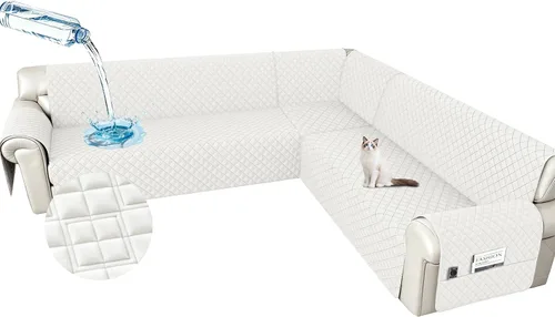 Vista 14 de Arfntevss Fundas impermeables para sofá modular en forma de L, lavable, de terciopelo, para sofá seccional, antideslizante, fundas de esquina