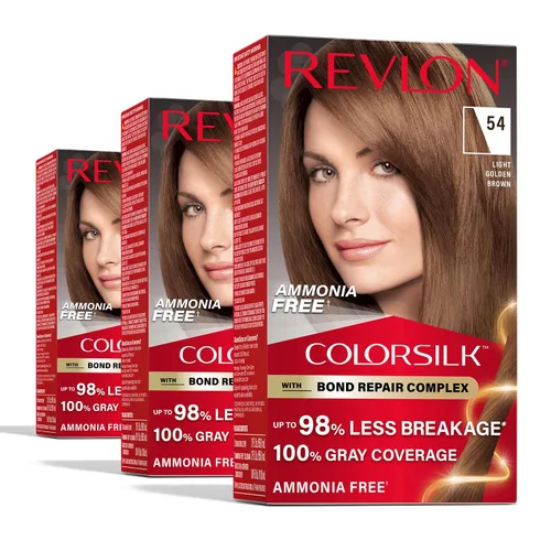 Vista 14 de Revlon ColorSilk con Complejo de Reparación de Enlaces, Tinte Permanente para el Cabello Marrón, 100% Cobertura de las Canas, Tinte para el Cabello