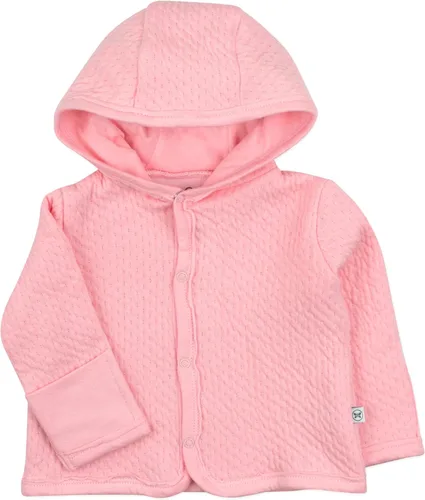 Vista 4 de HonestBaby Matelasse - Chaqueta con capucha frontal de algodón orgánico para bebés, niños y niñas unisex Negro