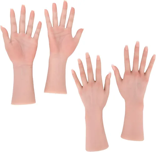 Vista 6 de YIQI Maniquí de mano femenina de silicona realista tamaño real modelo de mano exhibición de joyería (la mano izquierda)