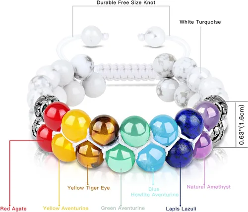 Vista 15 de Pulsera de triple protección, ojo de tigre malvado de ojo y obsidiana negra de 0.315 in, pulsera curativa para hombres y mujeres, pulsera curativa