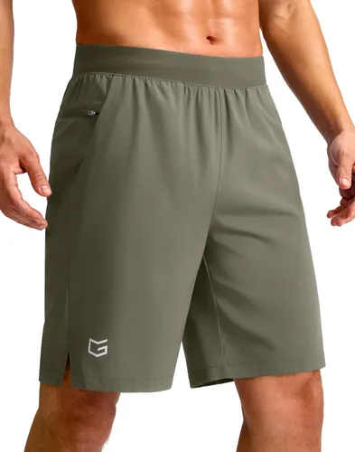 Vista 17 de G Gradual Pantalones cortos deportivos para correr para hombre de 7/5/9 pulgadas, bolsillo con cremallera, ligeros, para entrenamiento, gimnasio