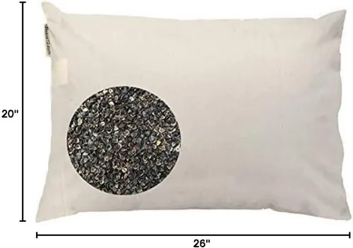 Vista 2 de Beans72 - Almohada orgánica de trigo sarraceno, tamaño individual/estándar (20 x 26 pulgadas)