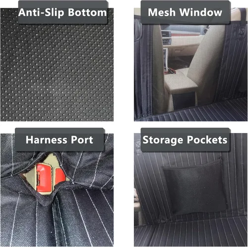 Vista 4 de Cubierta extensor del asiento trasero del coche del perro, relleno no inflable del hueco del colchón del camping