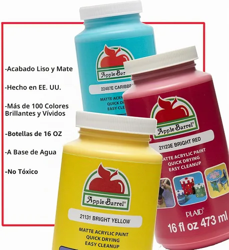 Vista 4 de Apple Barrel pintura acrílica, 16 onzas, color lirio púrpura Iris púrpura