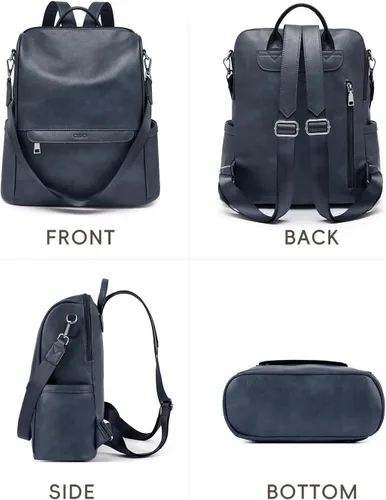 Vista 5 de CLUCI Mochila Bolso para Mujeres de Cuero PU Antirrobo Grande de Diseñador de Moda Bolsa de Viaje Bolsos de Hombro para Damas Purse