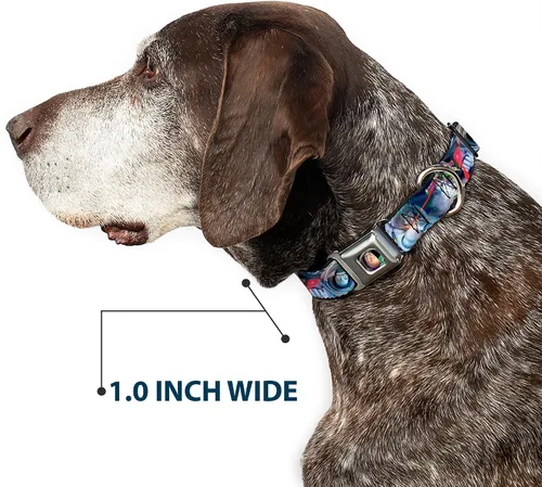 Vista 6 de Collar de perro hebilla de cinturón de seguridad Buzz Lightyear Action Poses apilado 9 a 15 pulgadas 1.0 pulgadas de ancho