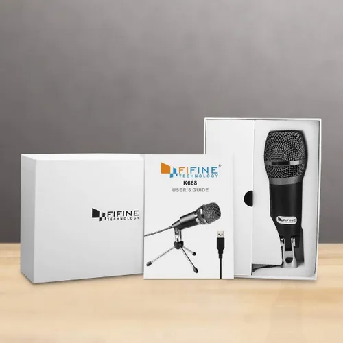 Vista 7 de Fifine Micrófono USB, Plug & Play Home Studio – Micrófono de condensador USB para Skype, grabaciones para YouTube, Google Voice, juegos de Búsqueda