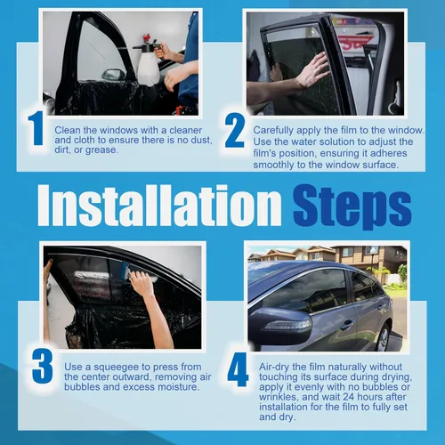 Vista 7 de AUTOTEK Película de tinte precortada para ventanas delanteras de dos puertas, película de tinte para ventanas de automóviles, protección de bloqueo