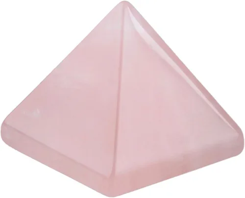 Vista 13 de SUNYIK Pirámide de piedra natural, generador de energía de punto de cristal curativo Reiki, decoración metafísica de cuarzo amatista, 1-1 1/8