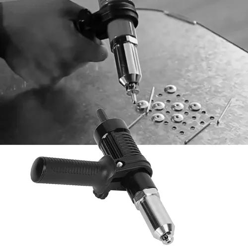 Vista 3 de Adaptador de pistolas de remache eléctricas, juego de cabeza de pistolas remachadoras inalámbricas, herramienta de taladro de alta dureza, accesorio