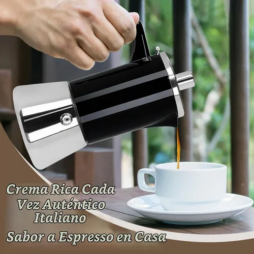 Vista 6 de 4 tazas espesado Moka Pot 304 Acero Inoxidable 6.8 fl oz
