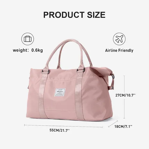 Vista 2 de Sport Travel Duffle Bag Large Gym Tote Bag for Women, Weekender Bag Carry on Bag for Airplane, Ladies Beach Bag Overnight Bag Waterproof Bag Luggage