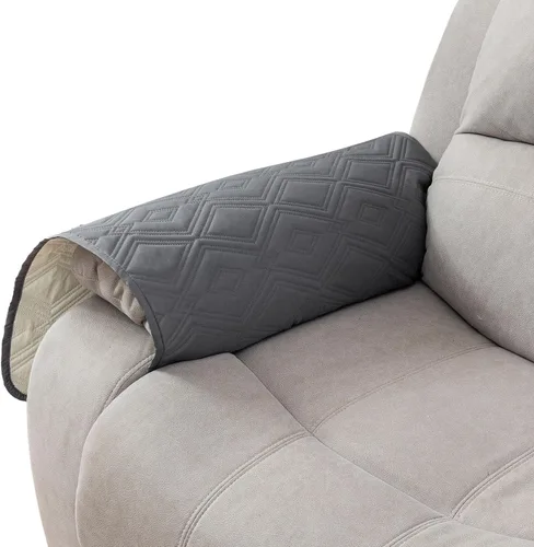 Vista 53 de Genina Juego de 2 Fundas de Reposabrazos para Sofá 100% Impermeables, Fundas para Reposabrazos de Sofá, Sillón, Protectores Antideslizantes