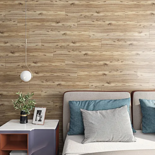 Vista 6 de Livelynine - 16 azulejos de 6 x 36, piso laminado de vinilo de despegar y pegar, azulejos de aspecto de madera natural, piso laminado, piso