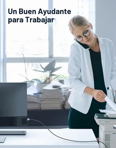 Vista 5 de UGREEN Cable de impresora, 6 pies USB A a B, cable USB B trenzado de nailon Carcasa de aluminio, compatible con Epson, Canon, HP, Brother, Dell