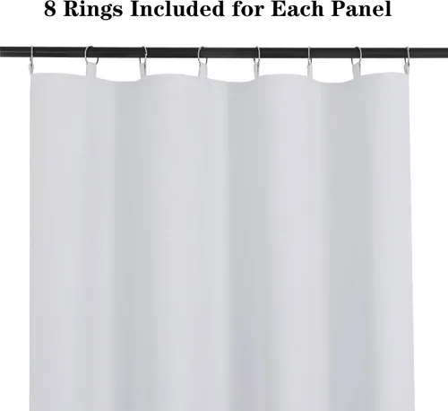 Vista 9 de Chyhomenyc Revestimientos de cortina opacas para ventana con 18 anillos, forro 100% opaco con aislamiento térmico para cortinas de 72 pulgadas, cada