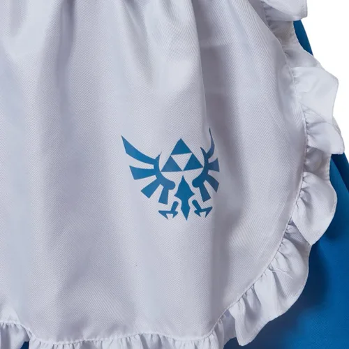 Vista 8 de Disfraz de princesa Zelda de sirvienta francesa, uniforme de niña de la escuela