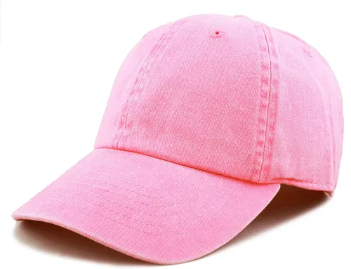 Vista 11 de The Hat Depot 100% algodón pigmento teñido de perfil bajo sombrero de papá seis panel casquillo 1. Negro.
