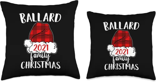 Vista 3 de Christmas 2021 Ballard matching pajama Santa Hat Throw Pillow