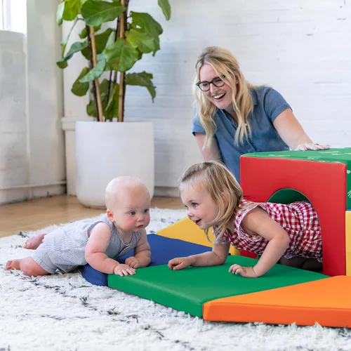 Vista 9 de ECR4Kids Escalador de zona blanda de Lincoln Tunnel, juego de juegos para niños pequeños, surtido, 9 piezas