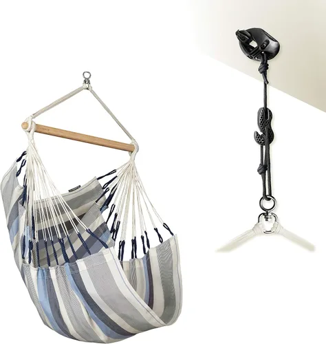 Vista 28 de LA SIESTA Domingo - Silla colgante para exteriores resistente a la intemperie Sea Salt