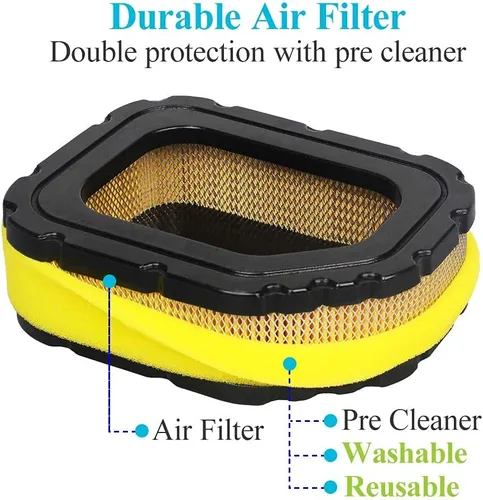 Vista 4 de HOODELL Paquete de 2 filtros de aire 32 083 03 para Kohler Courage Engine SV710 SV715 SV720 SV730 SV735 SV740 para cortacésped, repuesto para 32 083