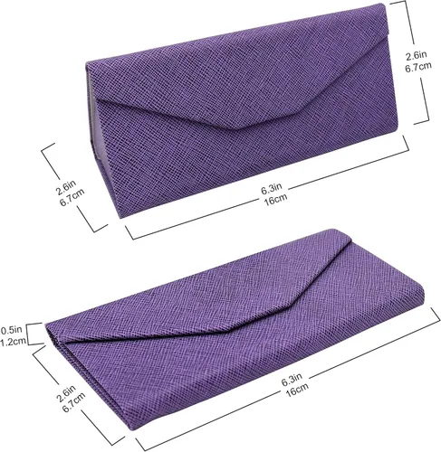 Vista 198 de Real Sic Funda para lentes de sol para hombres y mujeres, soporte magnético plegable para lentes de sol, inspirado en el color sólido