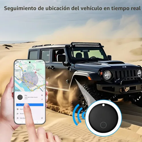 Vista 4 de Rastreador GPS para vehículos, rastreador de coche GPS oculto con funda magnética, funciona con Google Find My(sólo Android), localizador de coche